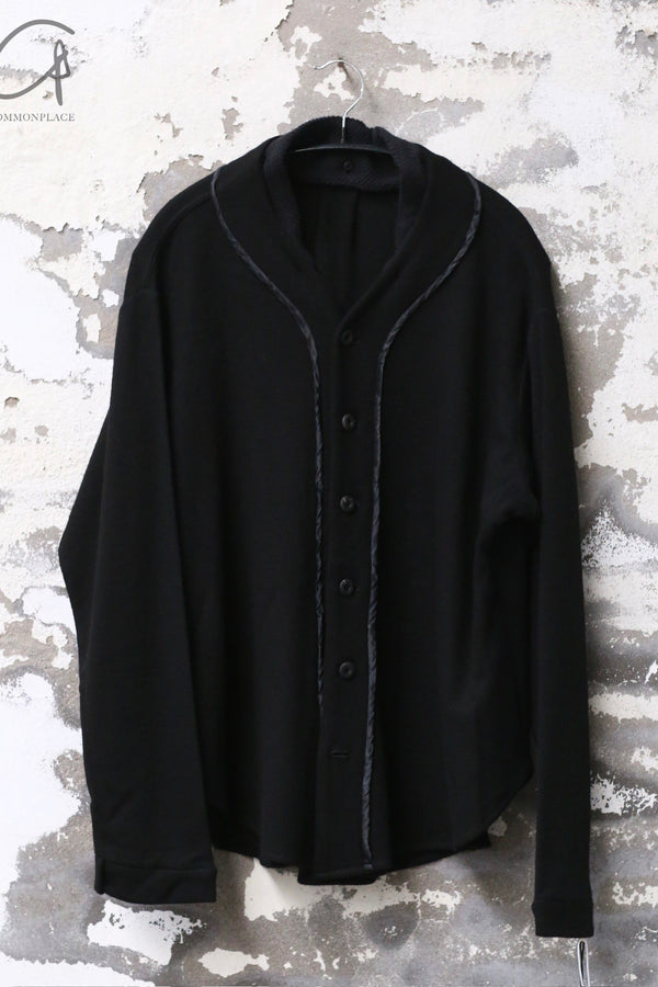 GEOFFREY B. SMALL Handmade detachable collar 2 in 1 baseball shirt GBS-EV8K04-SRH Hand dyed black